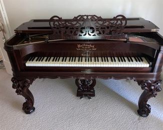 beautiful Rosewood case. this square grand piano was restored about 12 years ago.
