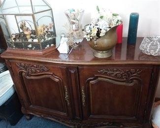 China Curio Cabinet and Dining Table w/ 6 Chairs by White Furniture Co