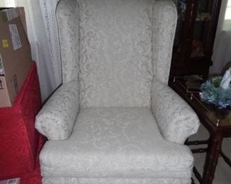 Large matching wing back chair