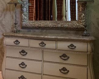 Thomasville Bedroom: 4 Poster Bed, Dresser, Armoire