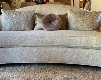 Perigold Curved 92" Recessed Arm Sofa