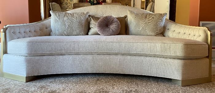 Perigold Curved 92" Recessed Arm Sofa
