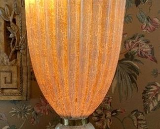 Maitland Smith Art Deco Table Torchiere Eggshell Inlay