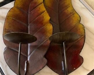 Metal Leaf Sconces