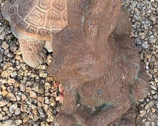 Stone Bunny and Turtle