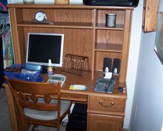 COMPUTER DESK/ CHAIR/ MONITOR & MISC.