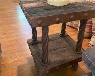 Pair of Rustic End Tables