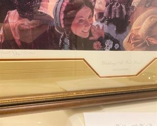 Don Stivers, "Wedding At West Point", Signed and Numbered Framed Print, 1991'.   Military History Art