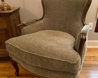 Pair of Sage Feather Seat Bedroom Chairs