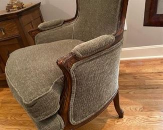 Pair of Sage Feather Seat Bedroom Chairs