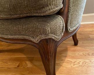 Pair of Sage Feather Seat Bedroom Chairs