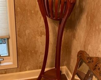Cherry wood Crane Plant Stand