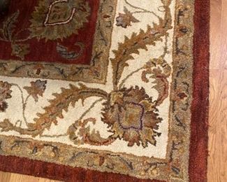 100% Wool-Hand made rug, 7'9" x 9'9"
