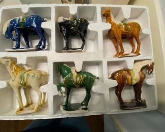 Set of 6 Chinese Tang Horses