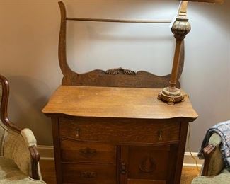 Antique Wash Cabinet Table