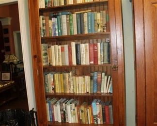 six-shelf, glass-door bookcase