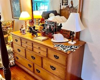 Bedroom 1 - Dresser & Mirreor, Fireman Decor …..