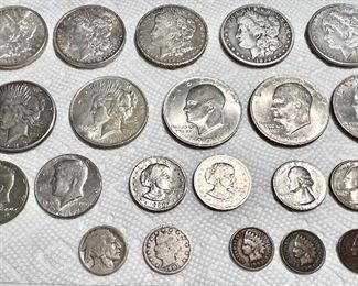 Silver Coins and Indian Head Pennies