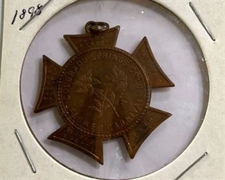 015 1898 Colorado Springs Flower Carnival Medallion
