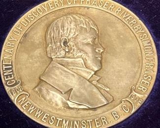 035 1908 Simon Fraser Centenary Medallion