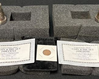 060 1998 Coin Die Set Dime Penny