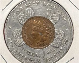140 1901 PanAmerican Expo Encased Cent