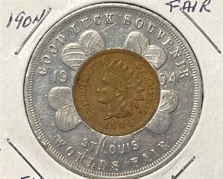 141 1904 St Louis Worlds Fair Lucky Penny