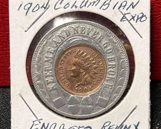 143 1904 Columbian Expo Lucky Pocket Penny