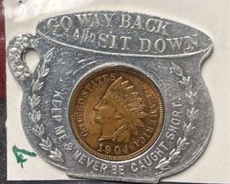 146 1904 Lucky Penny Pocket Piece Chamber Pot