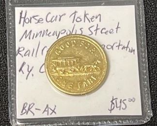 157 Minneapolis Horse Car Token