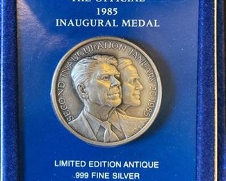 222 1985 Fine Silver Presidental Limited Ed. Medal