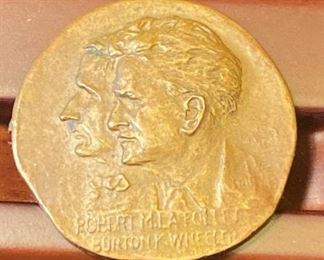 257 LaFollett Wheeler 1924 Presidental Campaign Pin