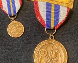 273 Pair 1970 ANA Convention Ribbon Medals