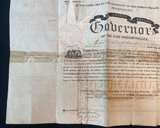 283 Penn. Govenor Shulze 1823 Indenture Deed