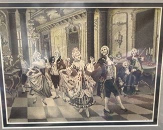 French Neyret Freres Woven Silks Dance