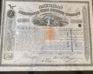 American Express stock certificate