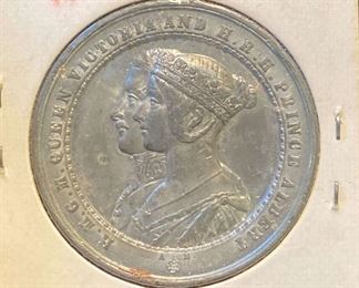 315 The LEVIATHAM Steam Ship WVictoria Albert Metal Token