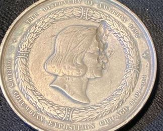 318 Worlds Columbian Expedition Pewter Medallion