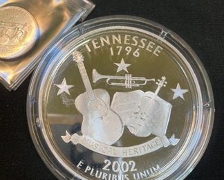 326 2 Troy Ounce Tennessee 2002 Silver Coin