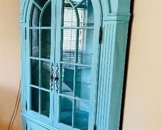1______$450 	
Turquoise corner cabinet  • 80Hx 45Wx18D