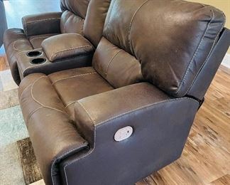 9______$3,000 	
Sofas / Loveseat / Chair all bettery operated recliners microsuede Brown 
Sofa  • 80Lx39Hx39D, 
loveseat  • 77Lx39x39, 
Large chair  • 49x39x36