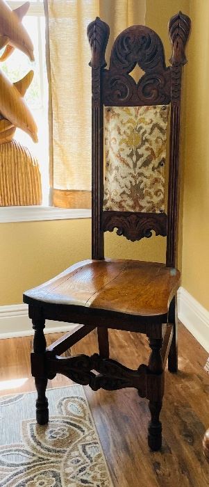 18______$150 	
Wood chair • 50H x 18D