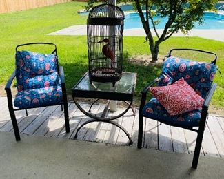 38______$110 	
3 pieces patio set put together need some loving care 