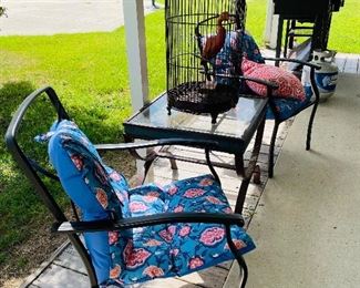38______$110 	
3 pieces patio set put together need some loving care 