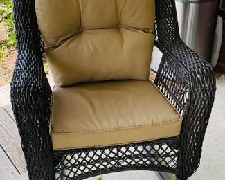 37______$295 	
Patio set all weather wicker brown set 4 pieces (table has storage)