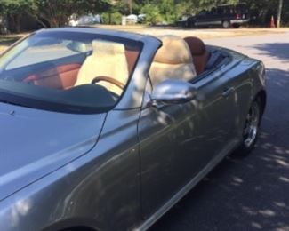 2002 Lexus Convertible hard top SC 430. 4.3 liter. V8. Miles 132,860. Baseball glove brown leather with sheep skin covers on front seat. 4 seaters. Mark Levingston sound system. GPS. Newer tires. Alloy Wheels. Excellent condition.  Silent bids only. We open bids on Saturday at 2pm, please submit your bid before. 