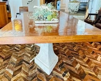 8______$2,250 
Farm table Solid wood table on stone bases • 4W x 10L x 32H