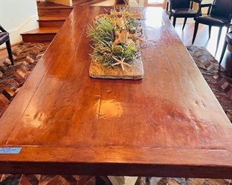 8______$2,250 
Farm table Solid wood table on stone bases • 4W x 10L x 32H