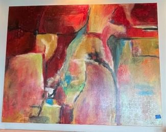 10______$450 
Steven Zieman signed abstract painting on canvas • 59x47