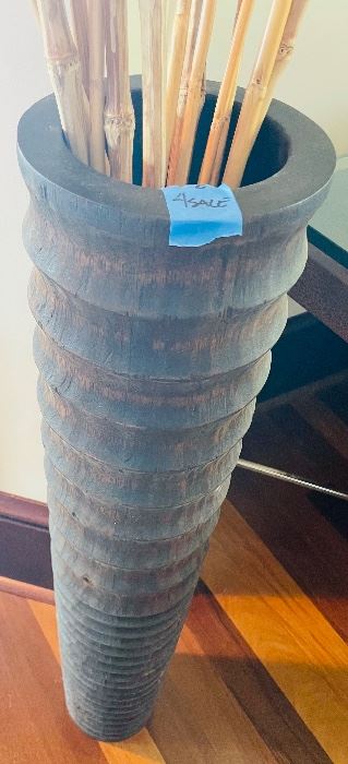 53______$50 
Wood vase with bamboo over • 6T total 